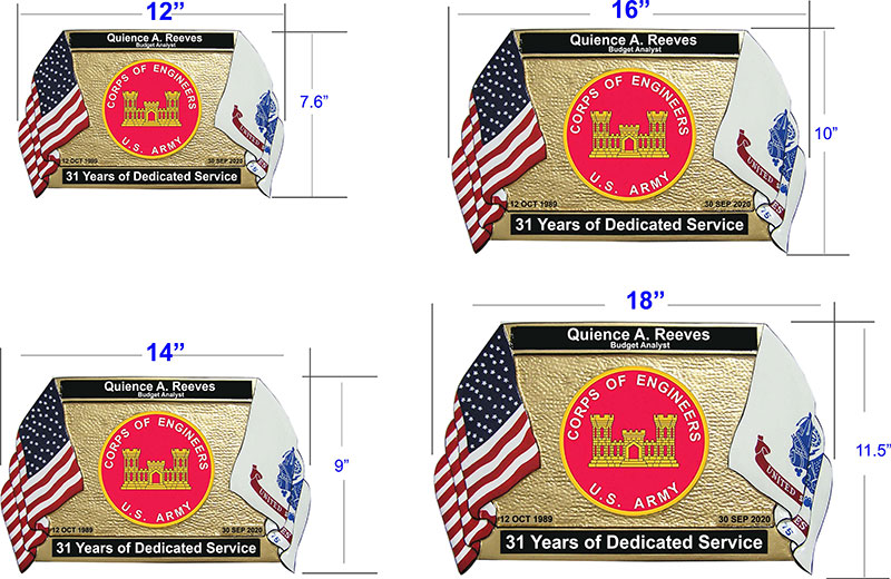 Presentation Retirement Plaque Yellow