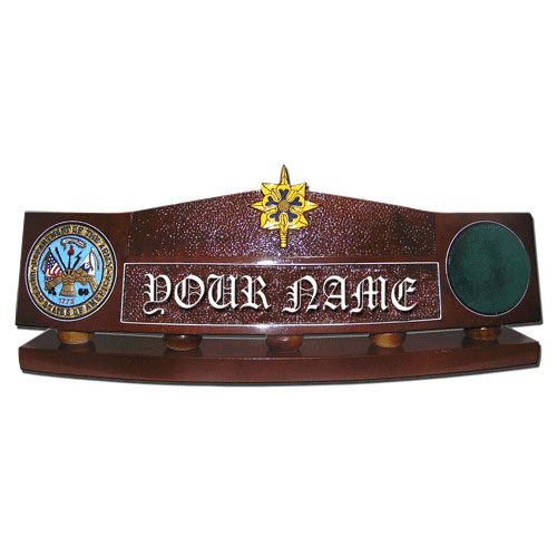 US Army Military Intelligence Desk Nameplate