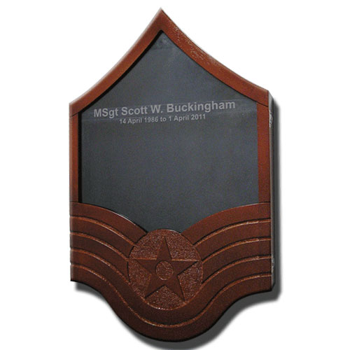 US Air Force E7 Retirement / Shadow Box Natural Dark