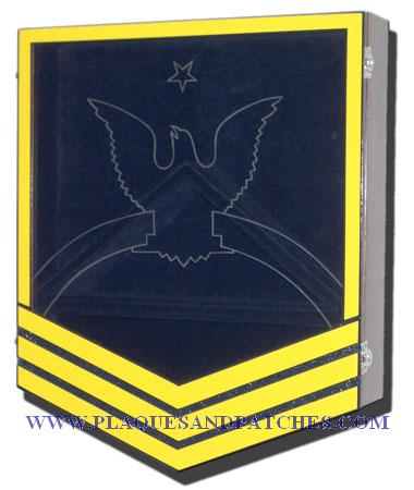 US Coast Guard E8 Retirement / Shadow Box Colored